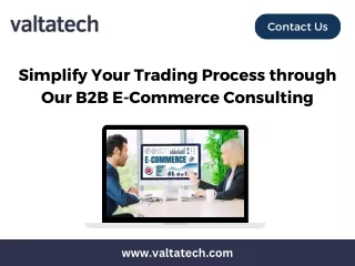 Simplify Your Trading Process through Our B2B E-Commerce Consulting