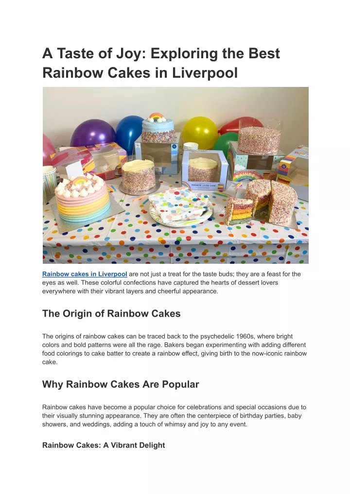 a taste of joy exploring the best rainbow cakes