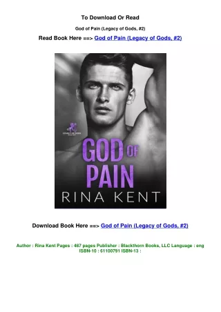 Download EPub God of Pain (Legacy of Gods, #2) By Rina Kent