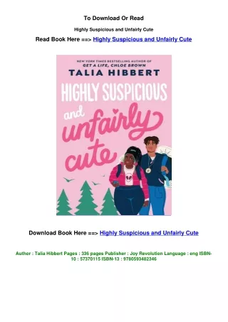 Download pdf Highly Suspicious and Unfairly Cute BY Talia Hibbert