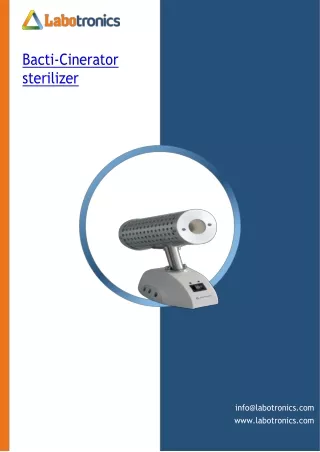 bacti cinerator sterilizer