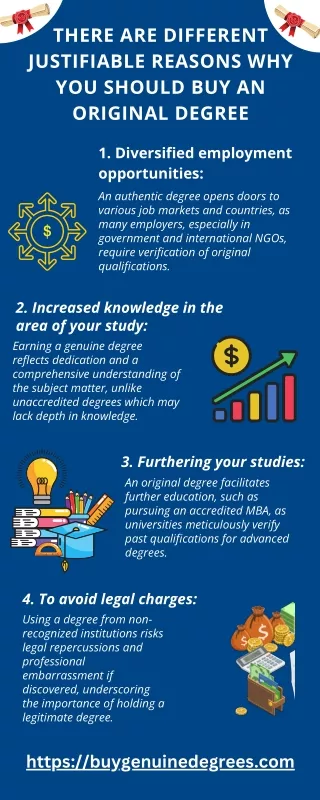 There are different justifiable reasons why you should buy an original degree