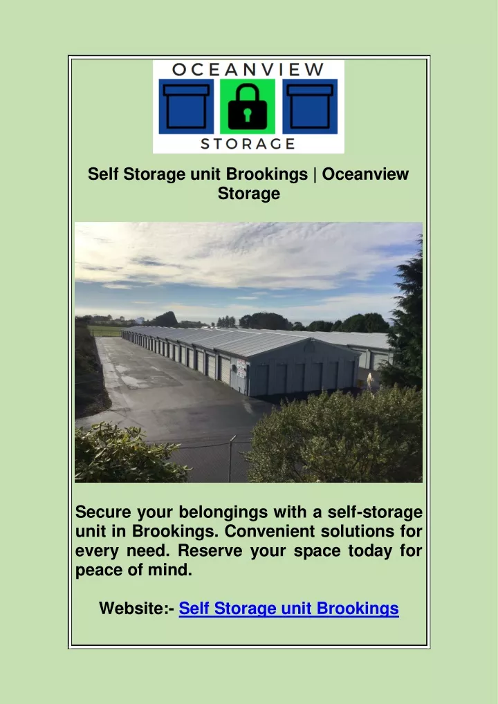 self storage unit brookings oceanview storage
