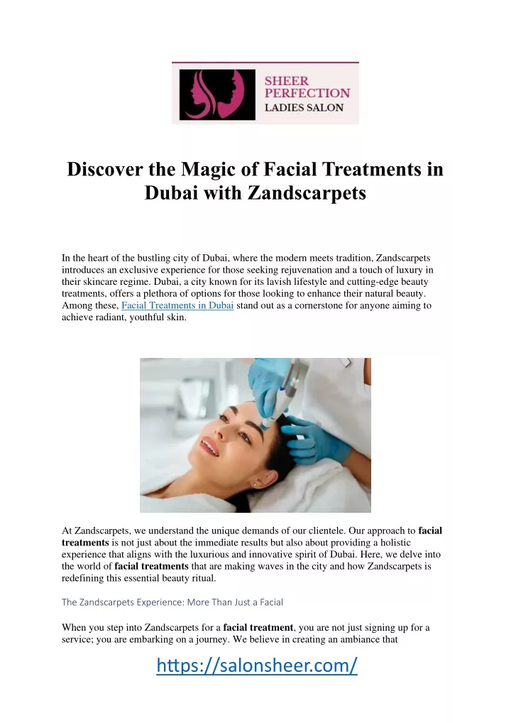 discover the magic of facial treatments in dubai