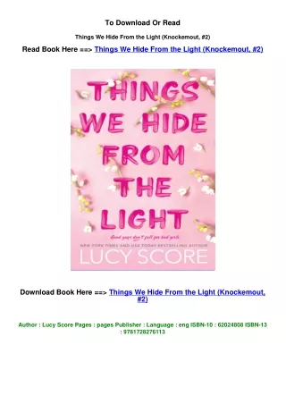 EPUB Download Things We Hide From the Light (Knockemout, #2) by Lucy Score