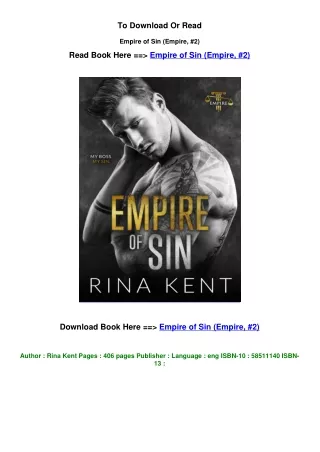 Pdf Download Empire of Sin (Empire, #2) by Rina Kent
