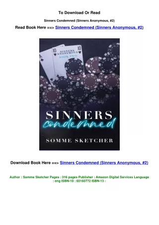 DOWNLOAD EPub Sinners Condemned (Sinners Anonymous, #2) by Somme Sketcher