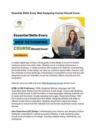 Web Designing Course in Ahmedabad | SkillIQ