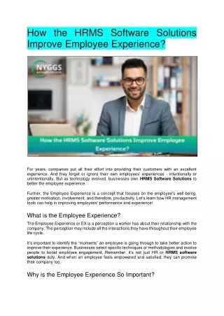 What is the Employee Experience?