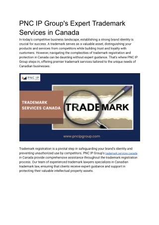Trademark services canada