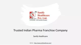 Trusted Indian Pharma Franchise Company - Sanify Healthcare