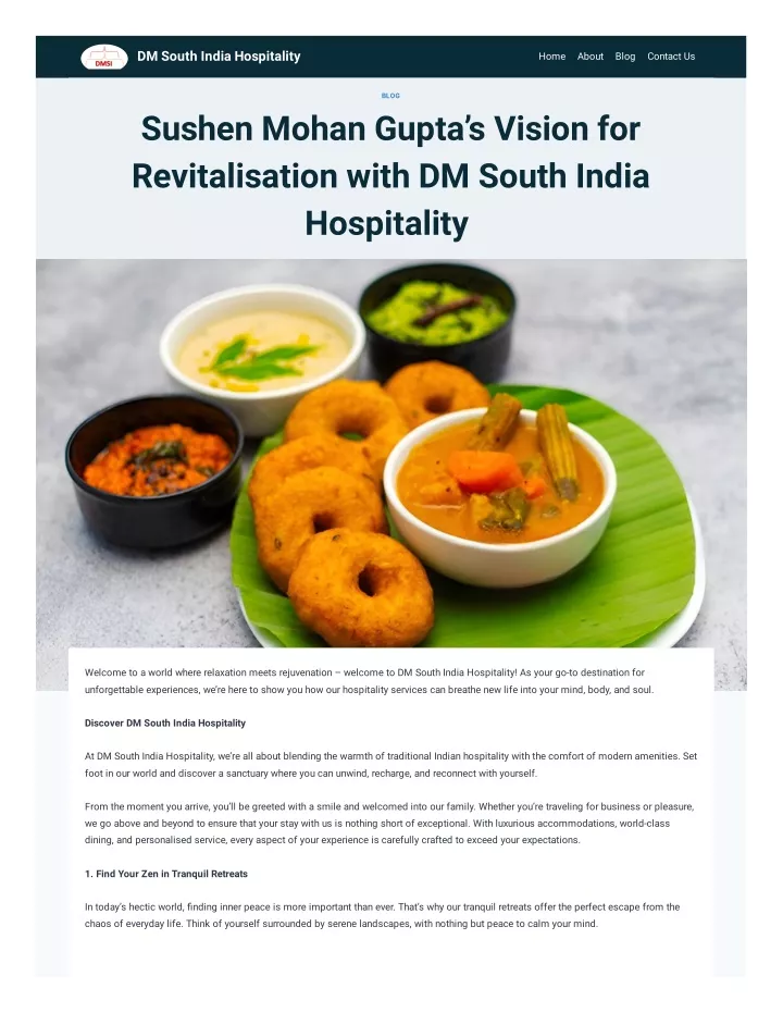 dm south india hospitality