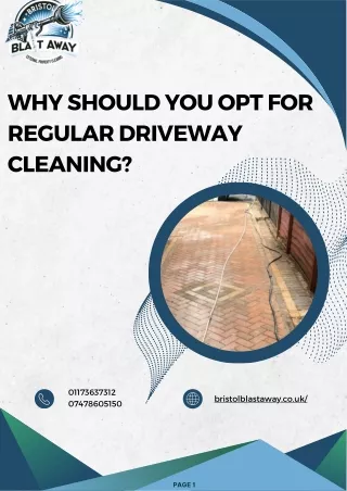Why Should You Opt for Regular Driveway Cleaning?
