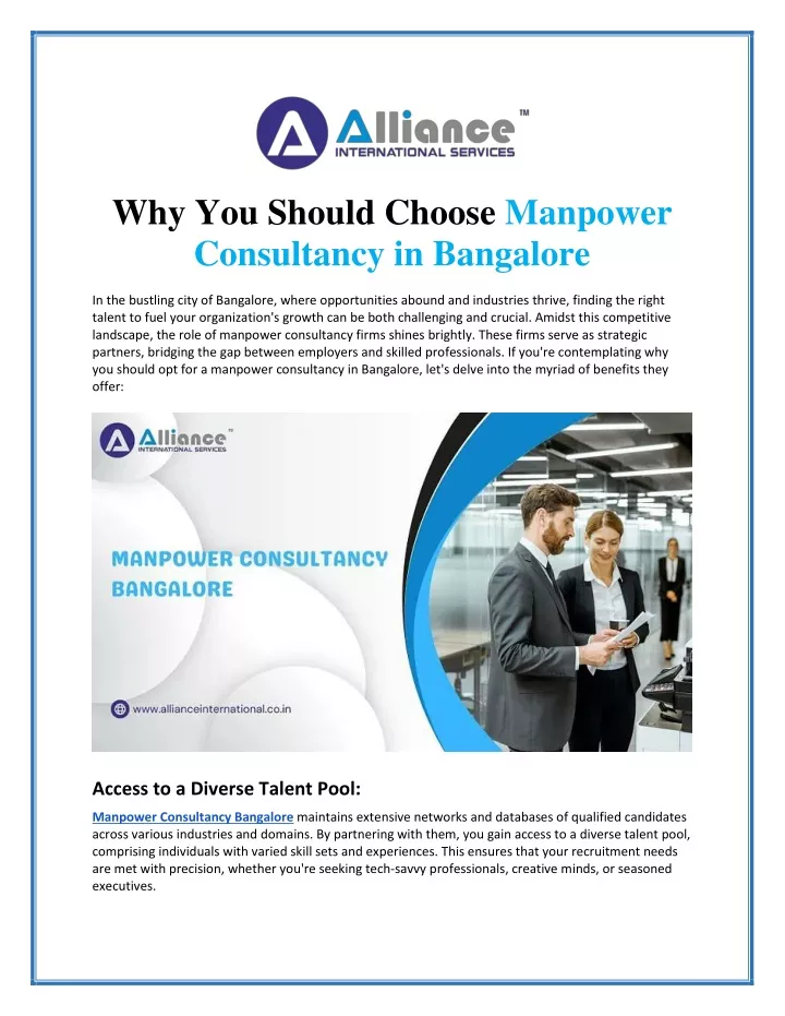 why you should choose manpower consultancy