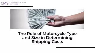 The Role of Motorcycle Type and Size in Determining Shipping Costs