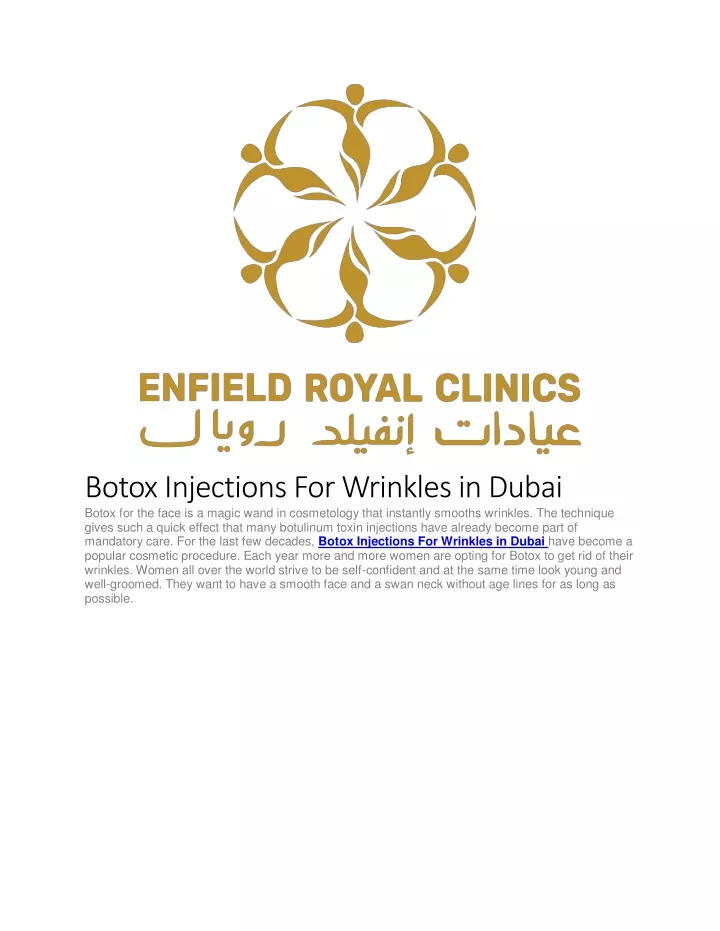 botox injections for wrinkles in dubai botox