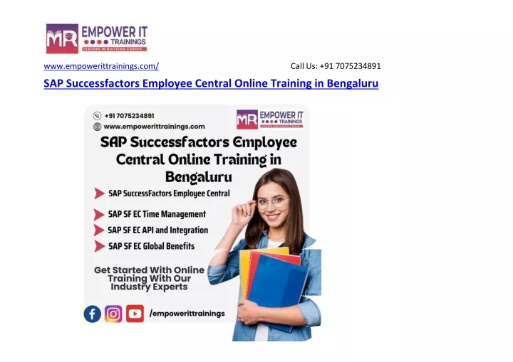 sap successfactors employee central online training in bengaluru