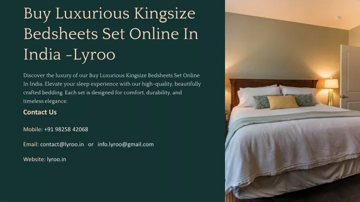 buy luxurious kingsize bedsheets set online