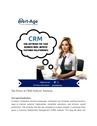 The Power of CRM Software Solution201