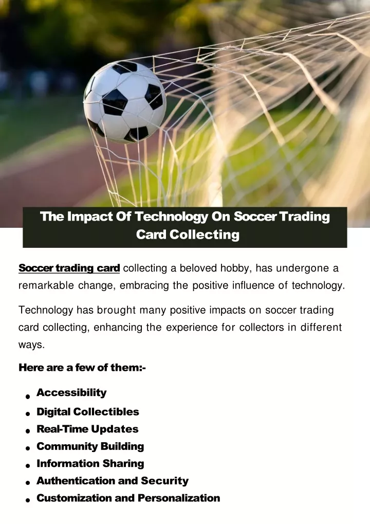 the impact of technology on soccer trading card