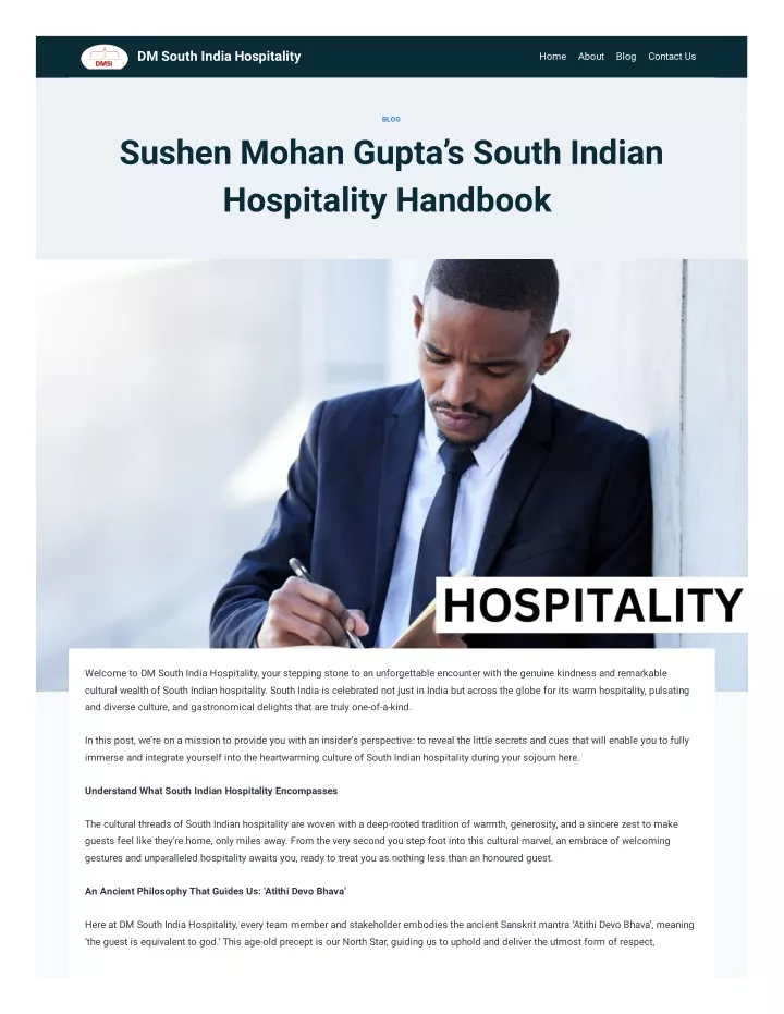 dm south india hospitality