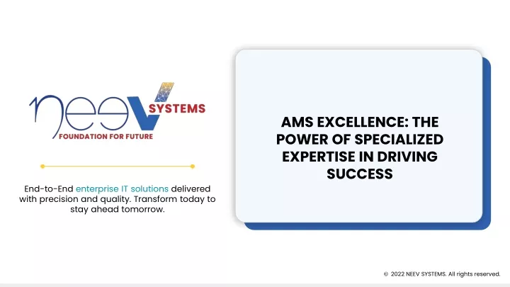 ams excellence the power of specialized expertise in driving success