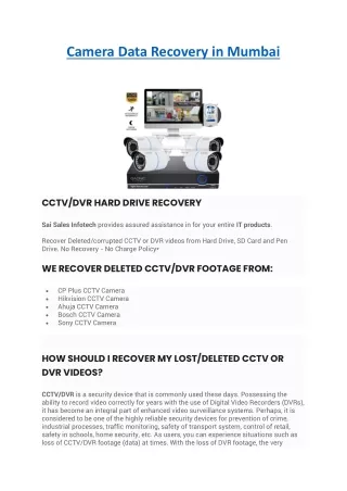 Camera Data Recovery in Mumbai1.1