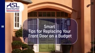 Smart Tips for Replacing Your Front Door on a Budget