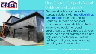 Metal Buildings & Garages Reliable Storage Solutions