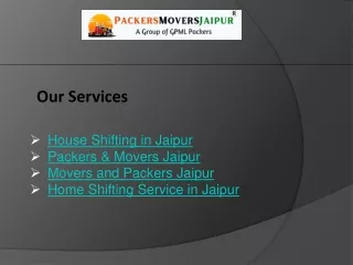 Home Shifting Services in Jaipur