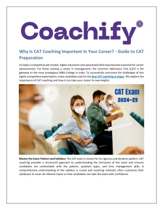 Why Is CAT Coaching Important In Your Career? - Guide to CAT Preparation