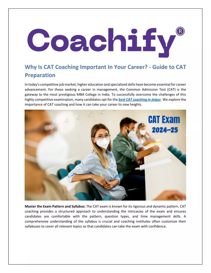 why is cat coaching important in your career