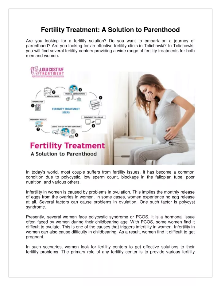 fertility treatment a solution to parenthood