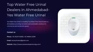 Top Water Free Urinal Dealers in Ahmedabad, Best Water Free Urinal Dealers i