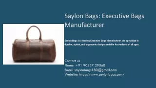 Executive Bags Manufacturer, Best Executive Bags Manufacturer