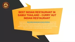 Best Indian Restaurant in Samui Thailand - Curry Hut Indian Restaurant