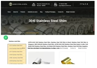 304L Stainless Steel Shim
