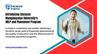 Introducing Success: Mangalayatan University's WILP and Placement Program