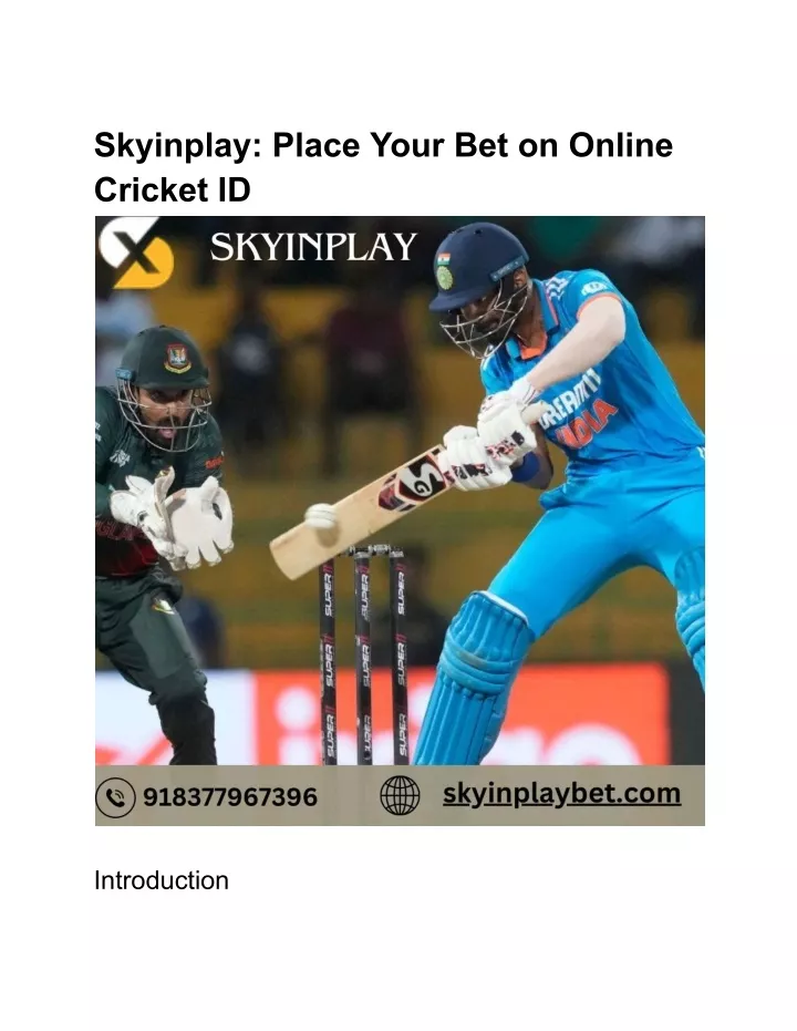 skyinplay place your bet on online cricket id