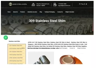 309 Stainless Steel Shim