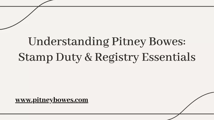 understanding pitney bowes stamp duty registry