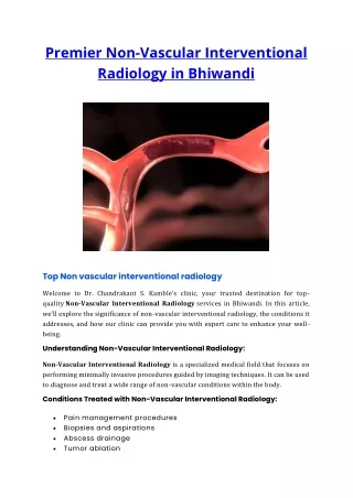 Non vascular interventional radiology in Bhiwandi