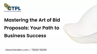 Mastering the Art of Bid Proposals: Your Path to Business Success