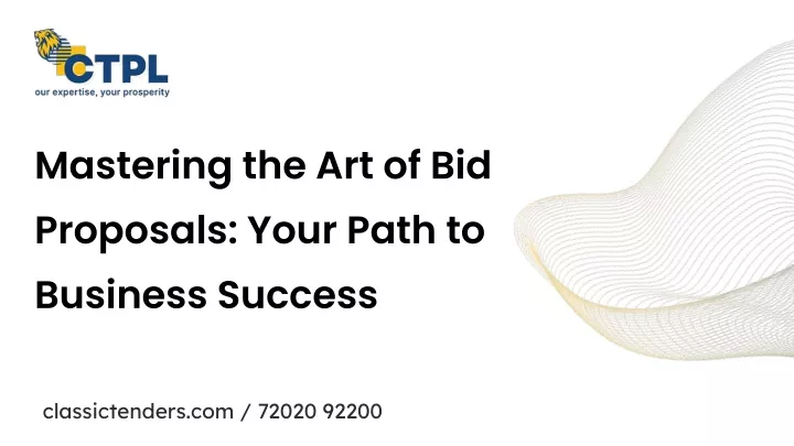 mastering the art of bid proposals your path