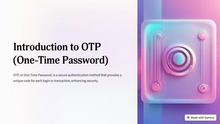 introduction to otp one time password