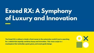 Exeed RX A Symphony of Luxury and Innovation - Presentation