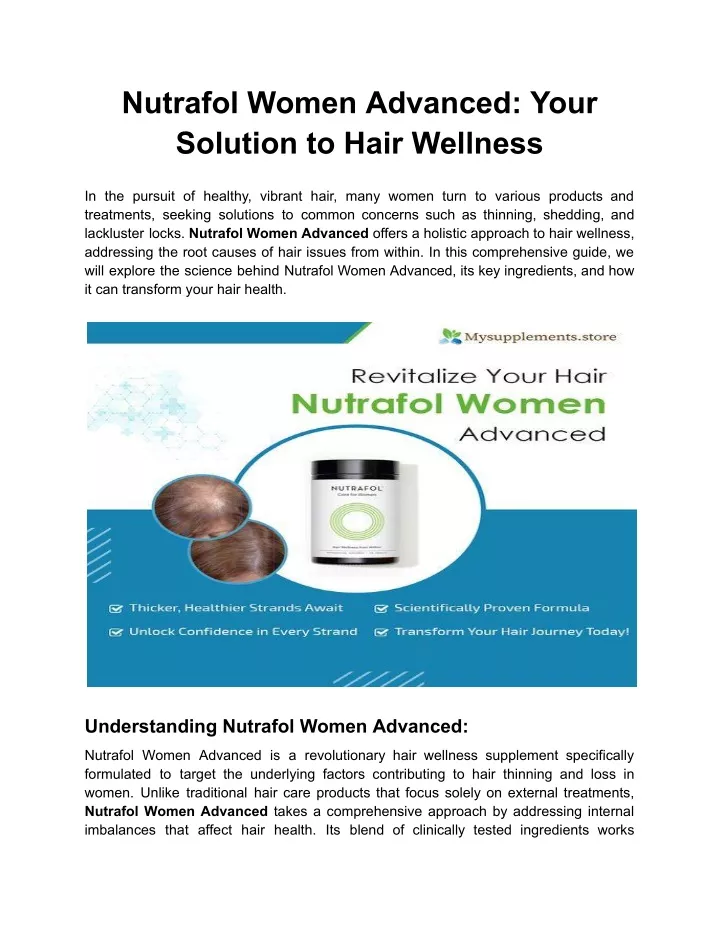 nutrafol women advanced your solution to hair