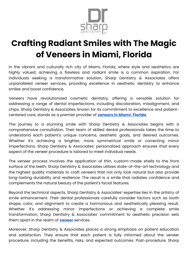 crafting radiant smiles with the magic of veneers