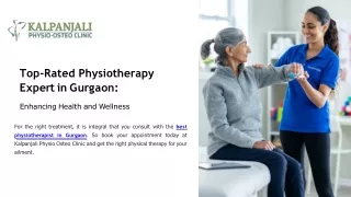 Top-Rated Physiotherapy Expert in Gurgaon