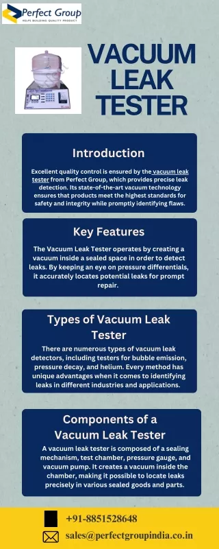 Vacuum Leak Tester